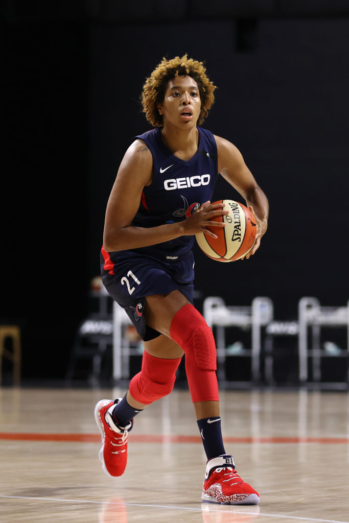 Atlanta Dream forward Tianna Hawkins (21) in action during a WNBA