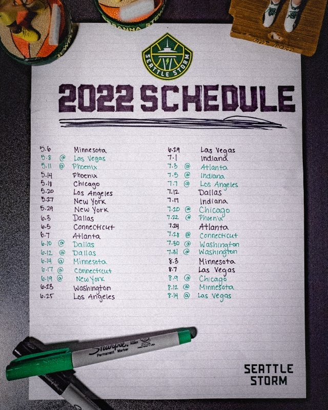 Printable2023 Los Angeles Sparks Basketball Schedule